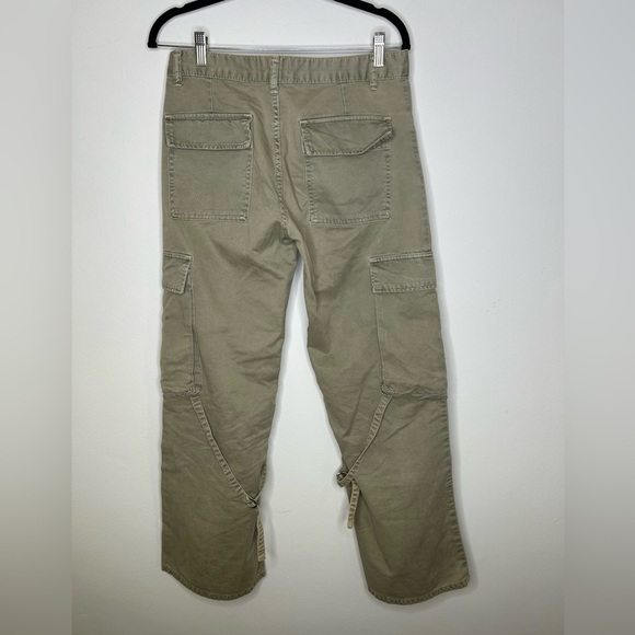 Zara TRF BELT LOOP CARGO Khaki Mid Rise - Picture 8 of 10